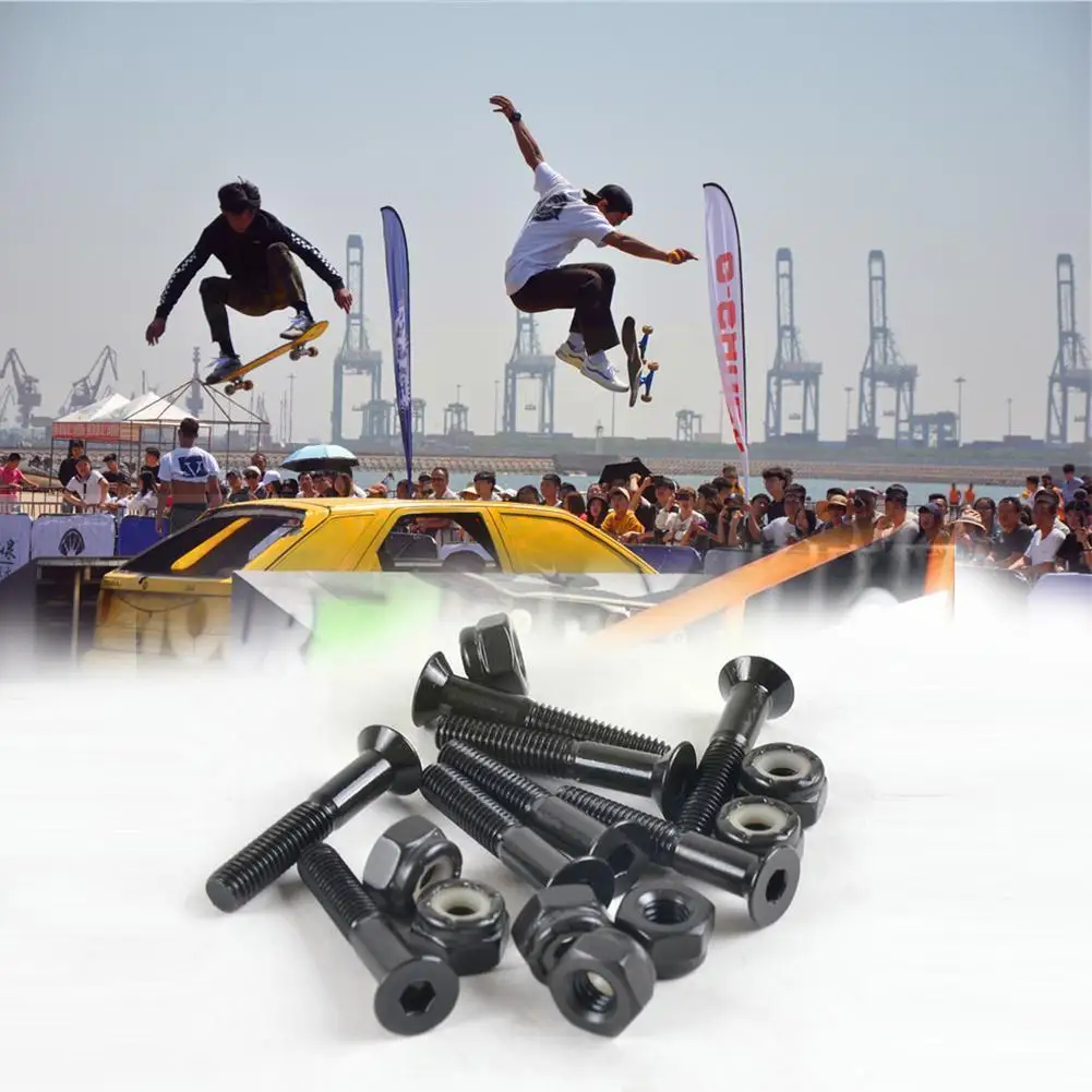 

8pcs/set Of 29mm Skateboard Bridge Nails Are Suitable For Four-wheel With Hexagonal Skateboards Nuts Reinforcement V7B2