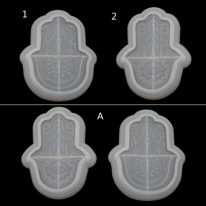 

Hamsa Hand Tray Resin Mold Palm Amulet Epoxy Resin Mold Hamsa Hand Shape Holder Jewelry Plate Dish Resin Casting Molds