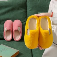 in the fall and winter of 2021 new slippers female household lovers soft warm antiskid indoor household winter cotton slipper