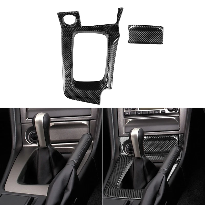 

For Nissan R34 GTR GTT RHD 1999-2002 Real Carbon Fiber Car Gear Panel Trim Cover Sticker Modified Accessories Car-Styling