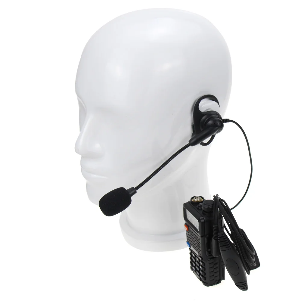 Универсальный 2 Pin к разъем наушники walkie talkie гарнитура микрофон PTT для Baofeng UV-5R BF-888S Kenwood Retevis двухстороннее радио