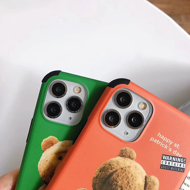 New Anti-fall Ted 2 Teddy bear soft silicon cover case for apple iphone plus 7 11 Pro 8 8plus X XR XS MAX hard phone coque |