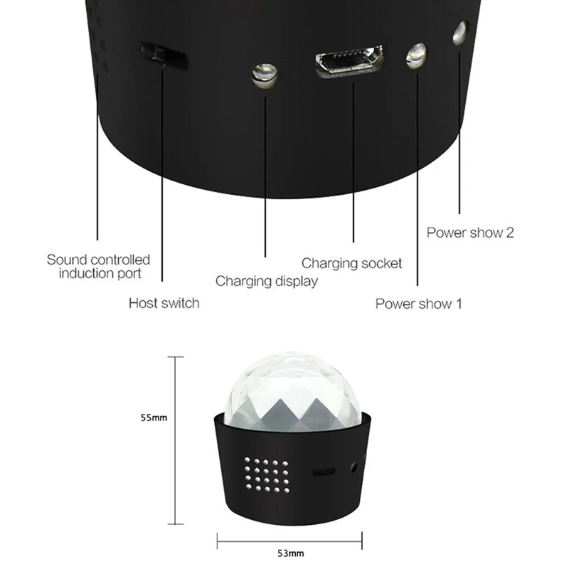 

Big deal Mini Wireless Disco Ball Light Sound Activated Led Party Strobe Car Light Portable 3W 5V Usb Rechargeable Rgb Dj Led St