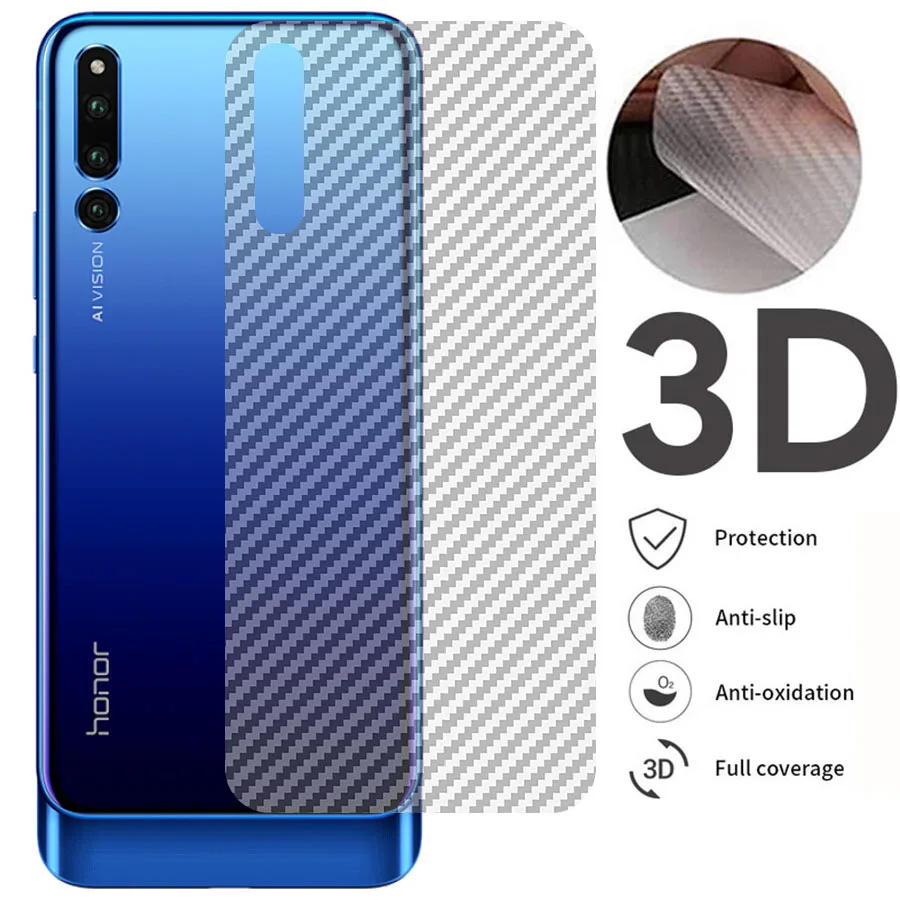5 шт. заднее полное защитное покрытие пленка для huawei Y9 Y7 Prime Y6 3D углеродное волокно Защита экрана для huawei Y6 Prime Y5