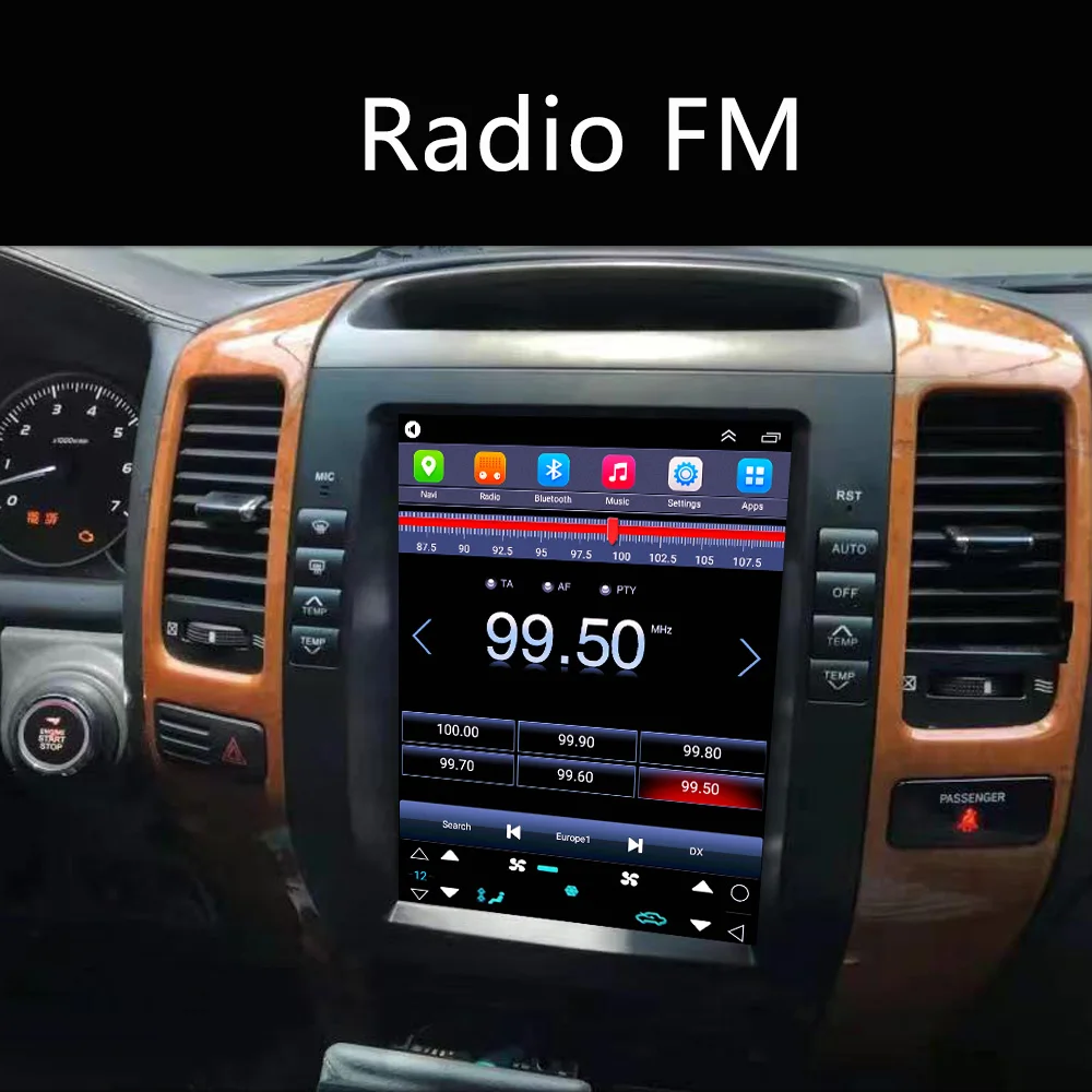 Для Toyota Land Cruiser Prado 120 2003 - 2009 Автомобильный Android 10 Радио Мультимедийный видеоплеер