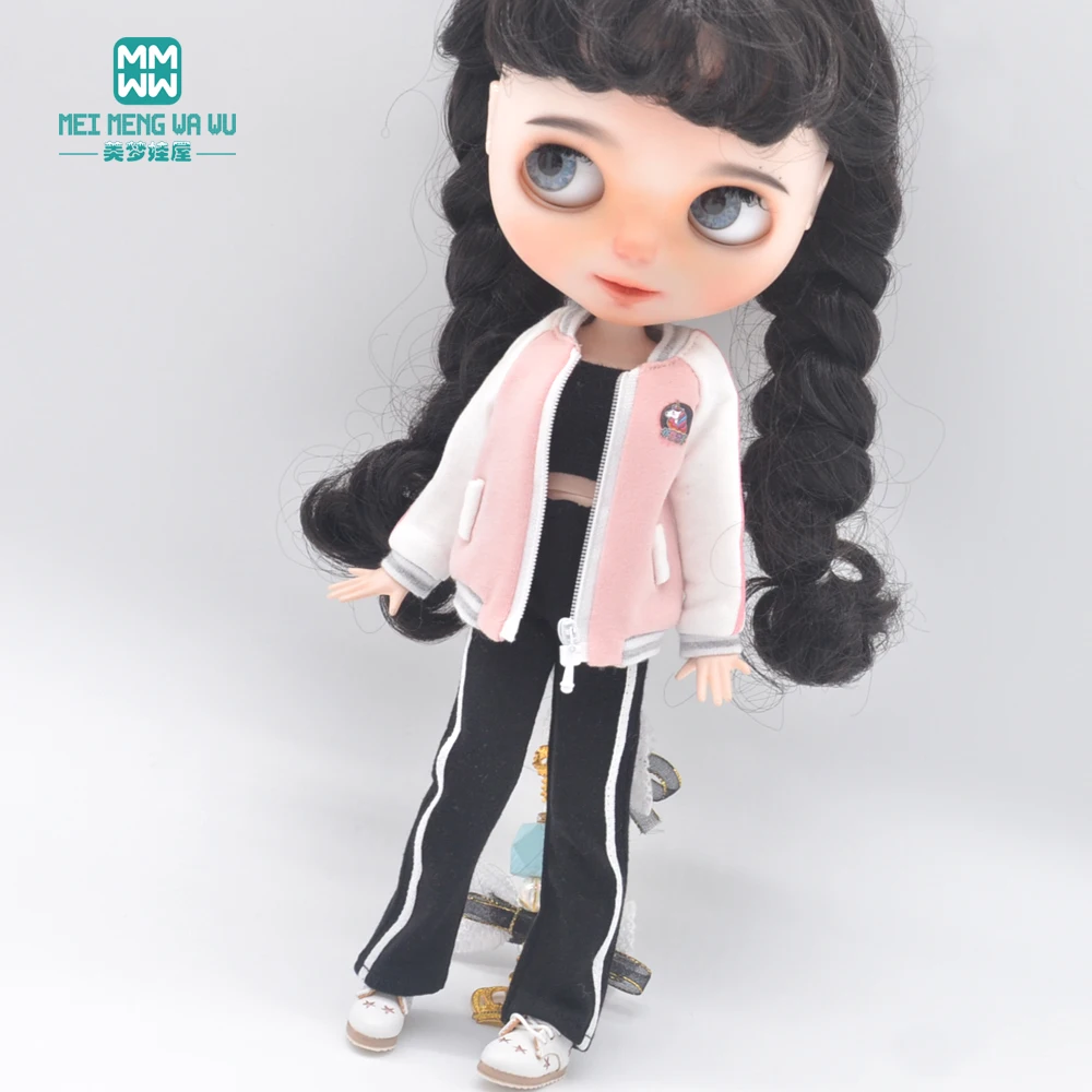 

Clothes for doll fits Blyth Azone OB22 OB24 doll Fashion jacket pink, black, blue Toys gift
