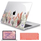 Цветочный пластиковый твердый чехол для MacBook Air Pro Retina 11 12 13 15 16 дюймов 2020 M1 A2337 A2179 A2338 Защитная крышка для клавиатуры