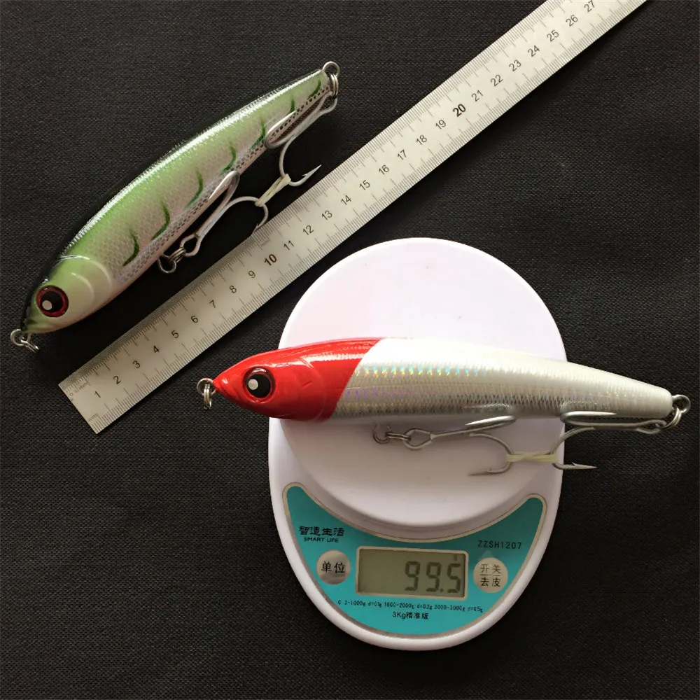 

NOEBY 2pcs NBL9062 16cm 100g sea fishing lure stickbait Pencil Baits Lure seawater Sinking Wobbler Bass Isca Artificial