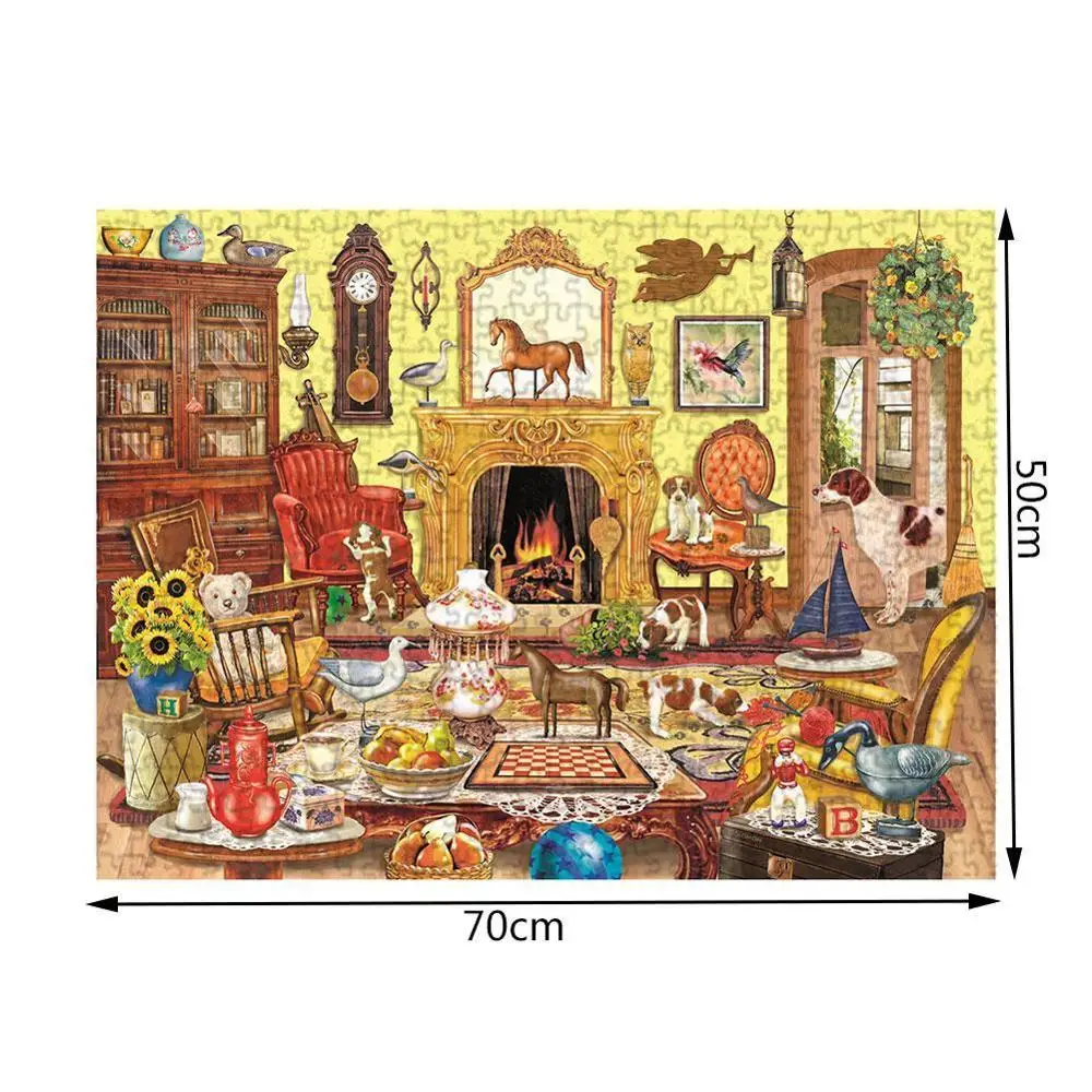 

1000 Pieces Adult Puzzle Kids Jigsaw Landscape Wooden Puzzles Educational Toys For Children animation pairing Puzzles Gift