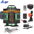 Лазерный уровень, 360 градусов, самонивелирующийся, горизонтальный и вертикальный, супер крест, 1216 зеленых линий, для помещений и улицы