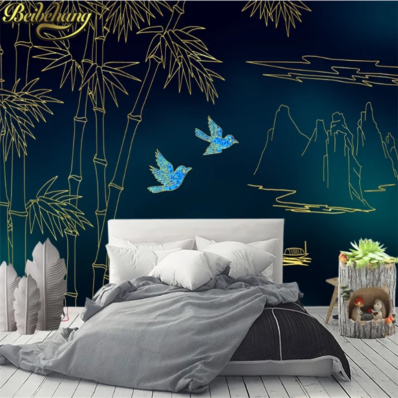 Фотообои beibehang большие объемные обои с изображением бамбукового леса дивана для