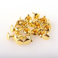 gold rivet studs double caps rivets for leather and crafts round rivet buttons used in belts bags leathers bags 9 mm cap