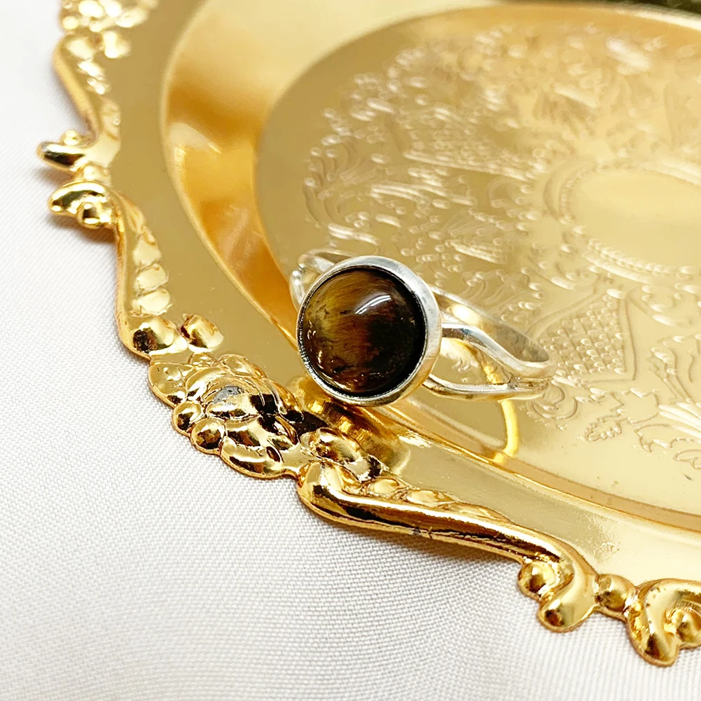 Модные обручальные кольца из натурального камня для женщин ручной работы 8 мм