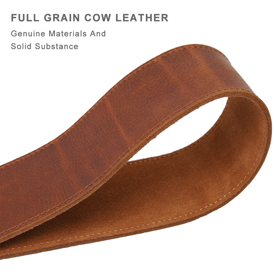 soldat erste schicht full grain kuh leder mann made gitarre strap für akustische gitarre elektrische gitarre bass free global shipping