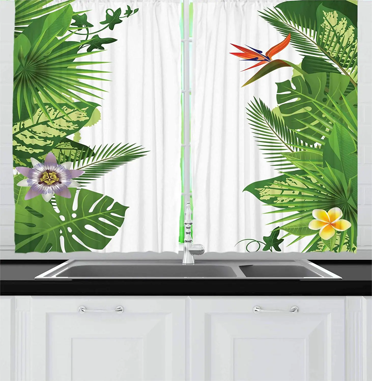 Тропические затемненные шторы пышный тропический лес Гавайи с французским