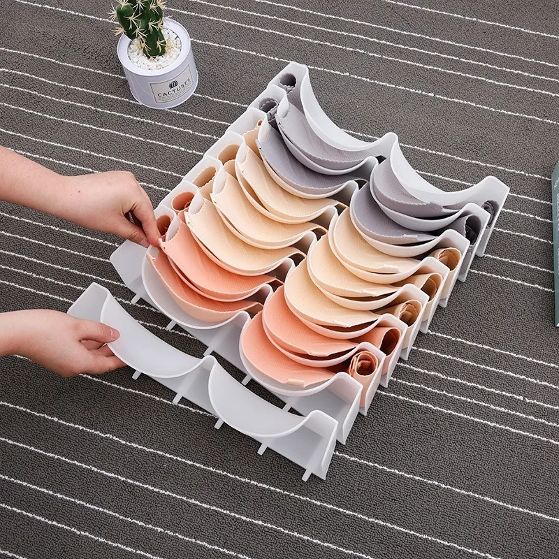 

2Pce Bra Storage Box for Home Lady Transparent Assembly Stacking Storage Box Set