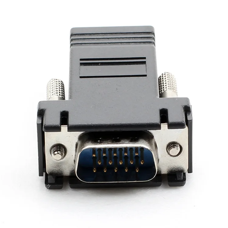 ESCAM 10 шт./лот VGA Видео удлинитель штекер к LAN CAT5 CAT6 RJ45 сетевой кабель Женский