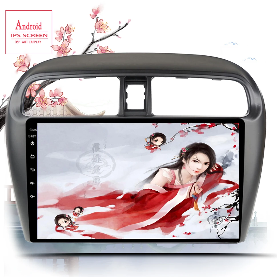 

Car Multimedia player for Mitsubishi Mirage 2012 2013-2016 9' Android 12.0 Car Radio GPS Navi HD Touchscreen SWC support DVR OBD