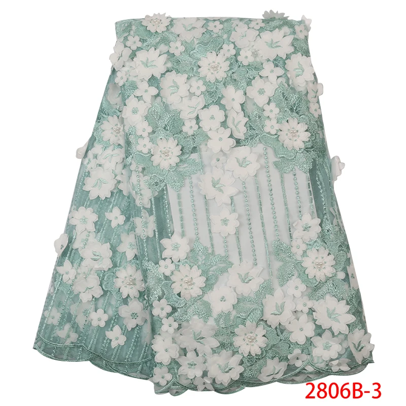 

Bridal Appliques Lace Handmade Bead French Embroidered Mesh Fabric High Quality Rose Luxury French 3D AMY2806B