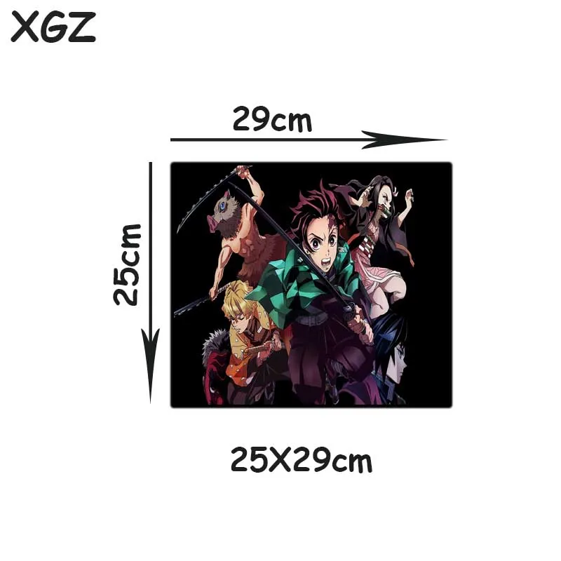 Большой коврик для мыши XGZ черный с застежкой по краям аниме рассекающий демонов
