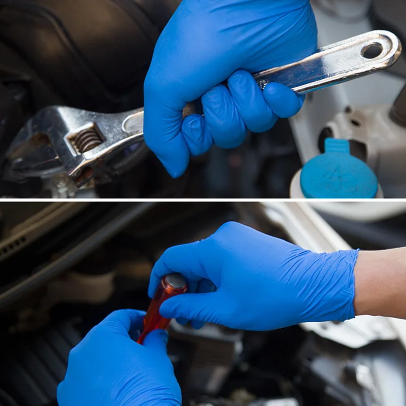 100 шт 3 Цвета Одноразовые Перчатки универсальные для левой и правой руки