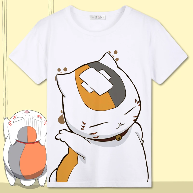 Футболка для косплея по мотивам книги друзей Нацумэ мультяшный персонаж