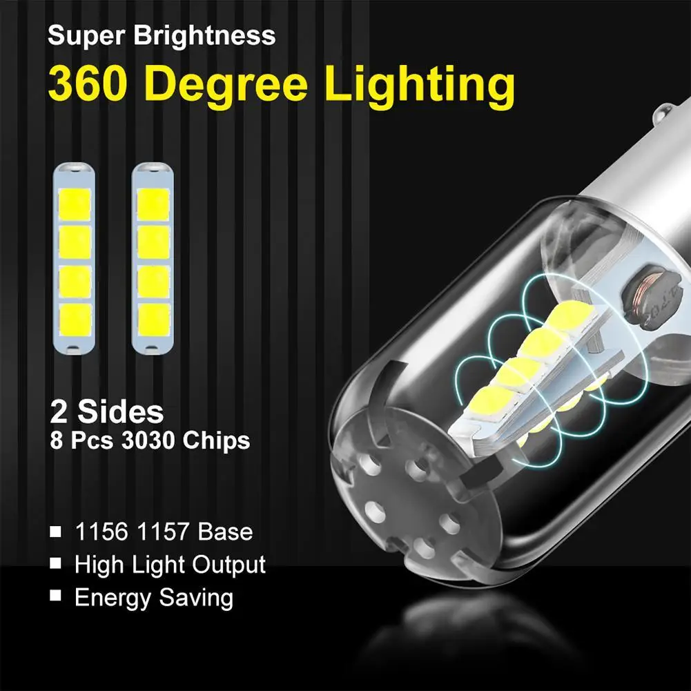 Светодиодная лампа дневного света 8SMD 16SMD 3030 12 В 3 Вт 6000K светильник Тель поворота