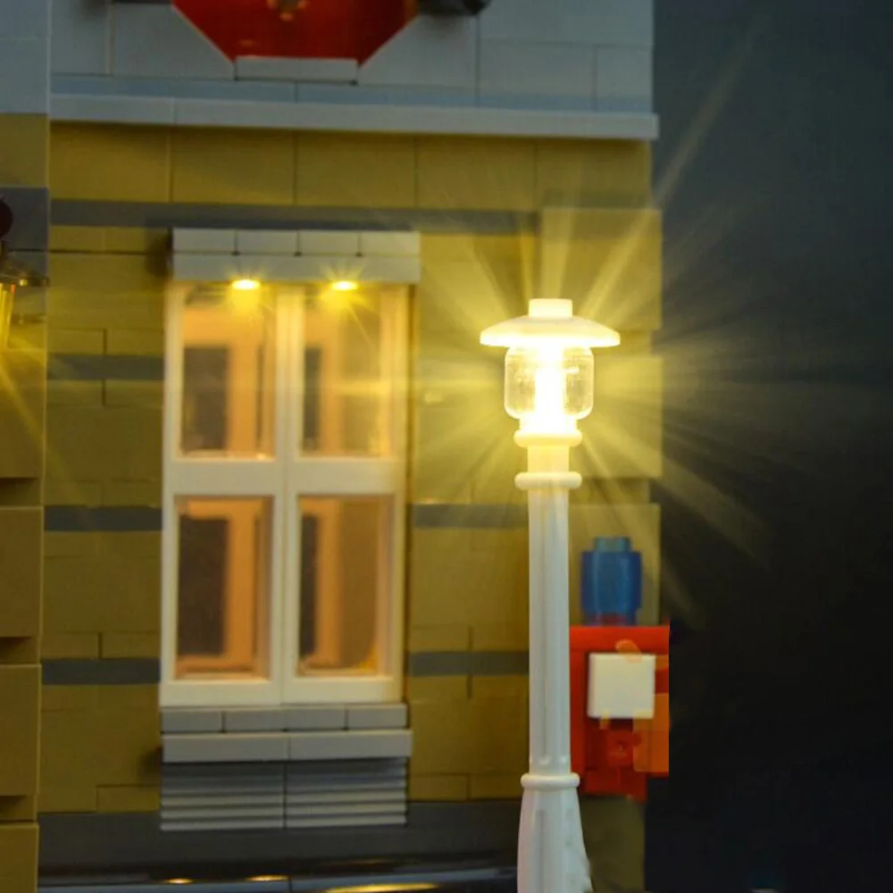 Лего уличный светильник строительный блок кирпич вид LED конструктор сделай сам