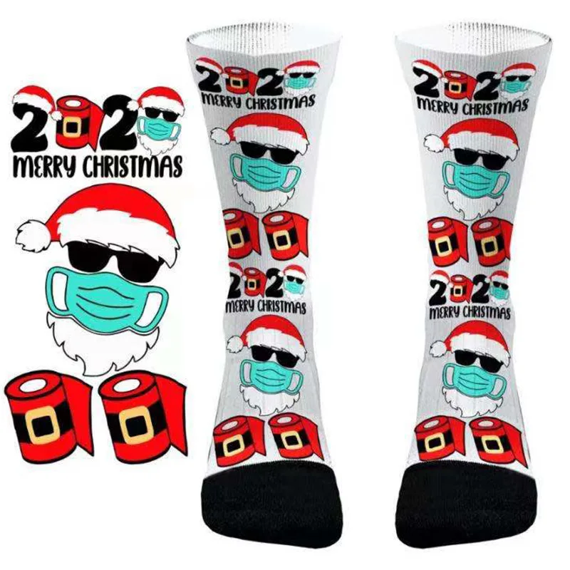 

Custom Letter Picture Print Personalized Socks Manufacture Wholesale Women Men DIY Funny Christmas Socks Ship To Amazon FBA Sock