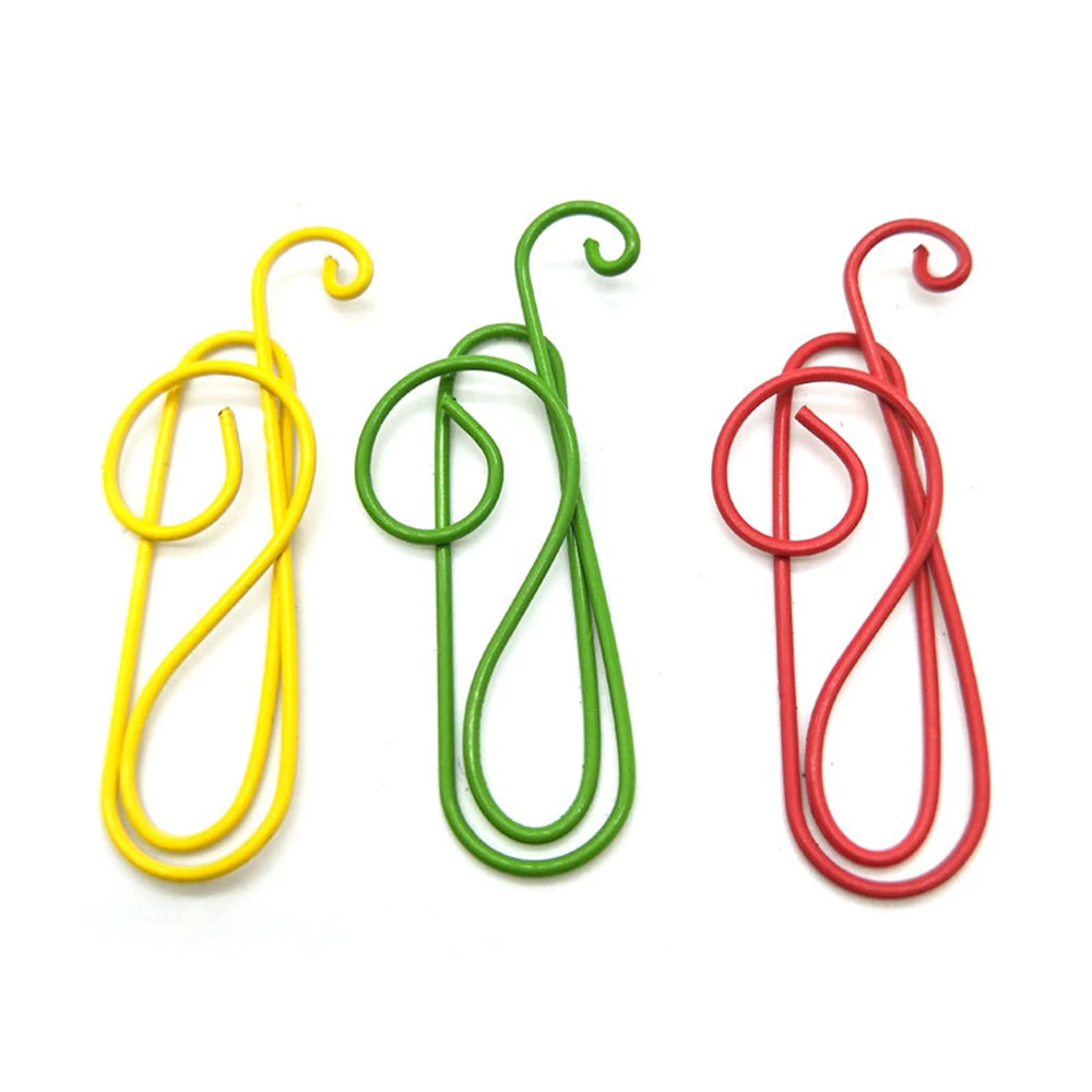 12 шт./корт. Цветные музыкальные фотобумажные зажимы металлические закладки файлы