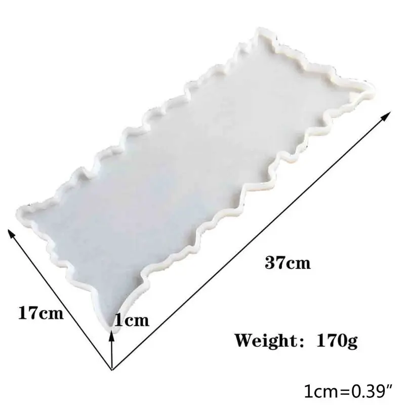 

Crystal Epoxy Resin Mold Rectangle Coaster Casting Silicone Mould DIY Crafts Desktop Tray Making Tools