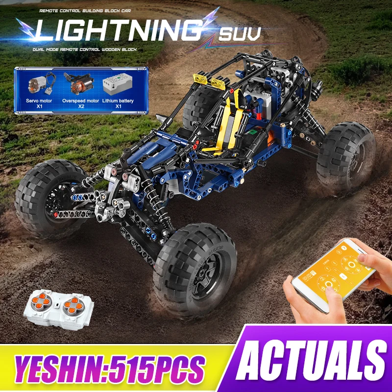

Mould King 18018 Remote Control Technical Lightning Buggy Desert Race Car Building Blocks City RC Sports Vehicle Bricks Toys