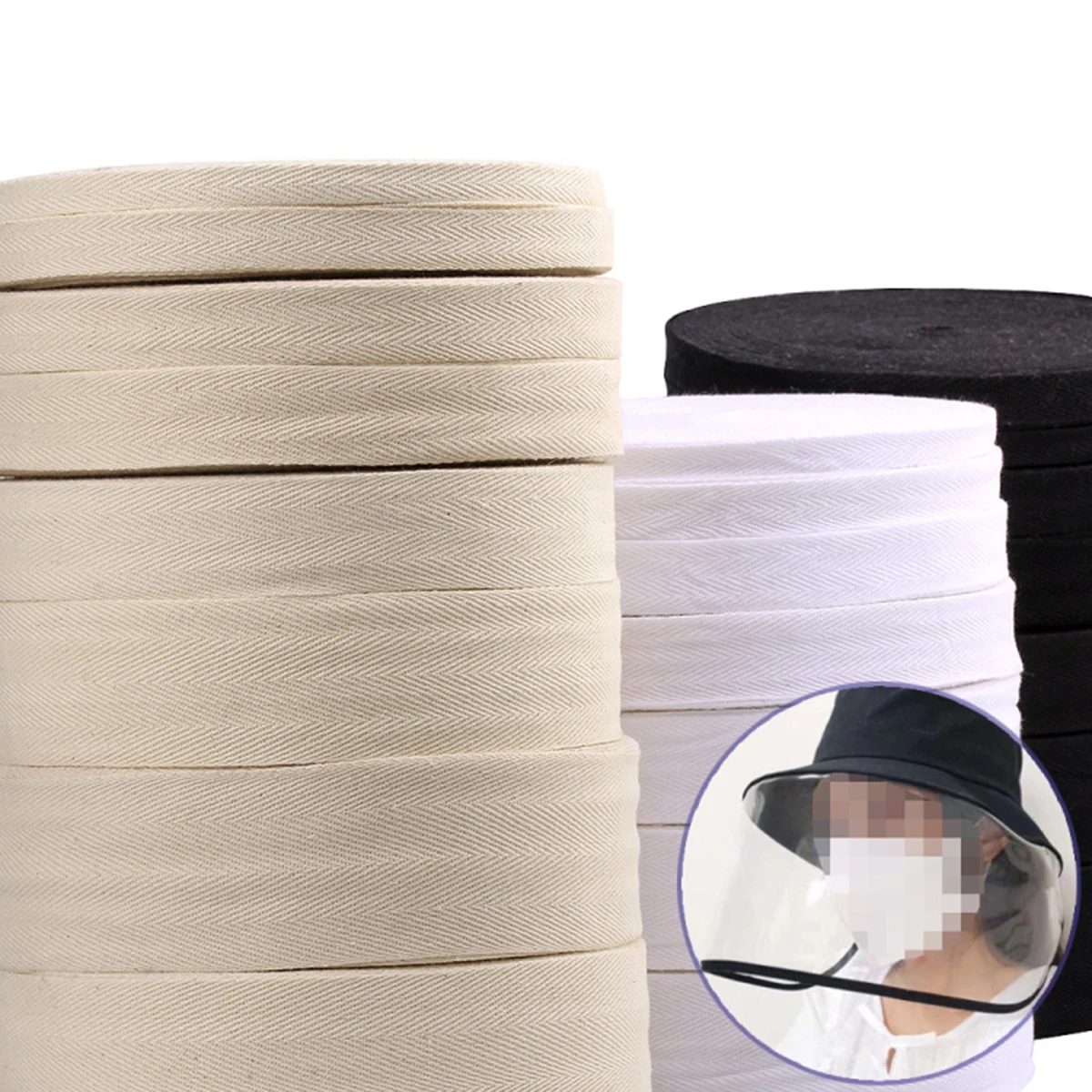 

1roll 6-40mm Width 100% Cotton Chevron Ribbon Herringbone Tape Webbing Sewing Overlock Cloth Strap Belt DIY Accessories
