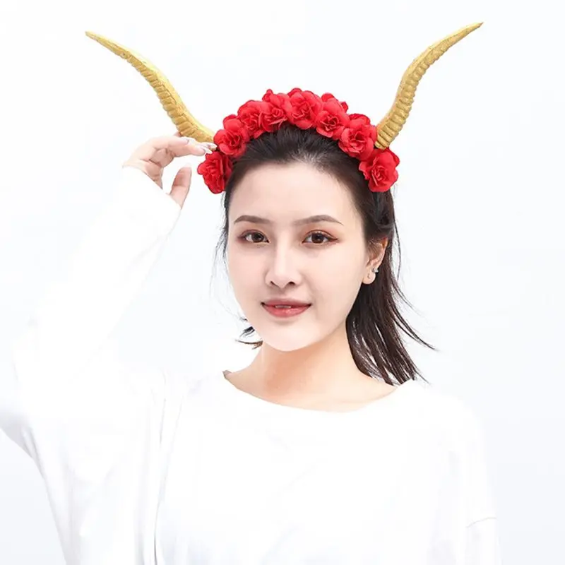 Готическая повязка на голову Хэллоуин аксессуар имитация антилопы Овцы Рог