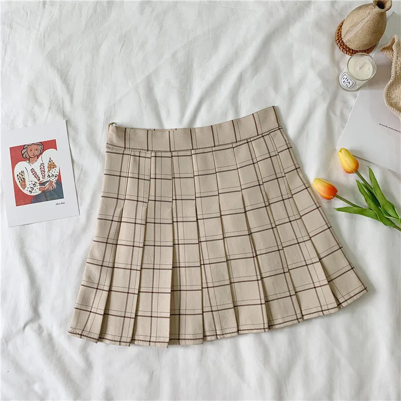 Юбка женская плиссированная с завышенной талией модная мини юбка для косплея в