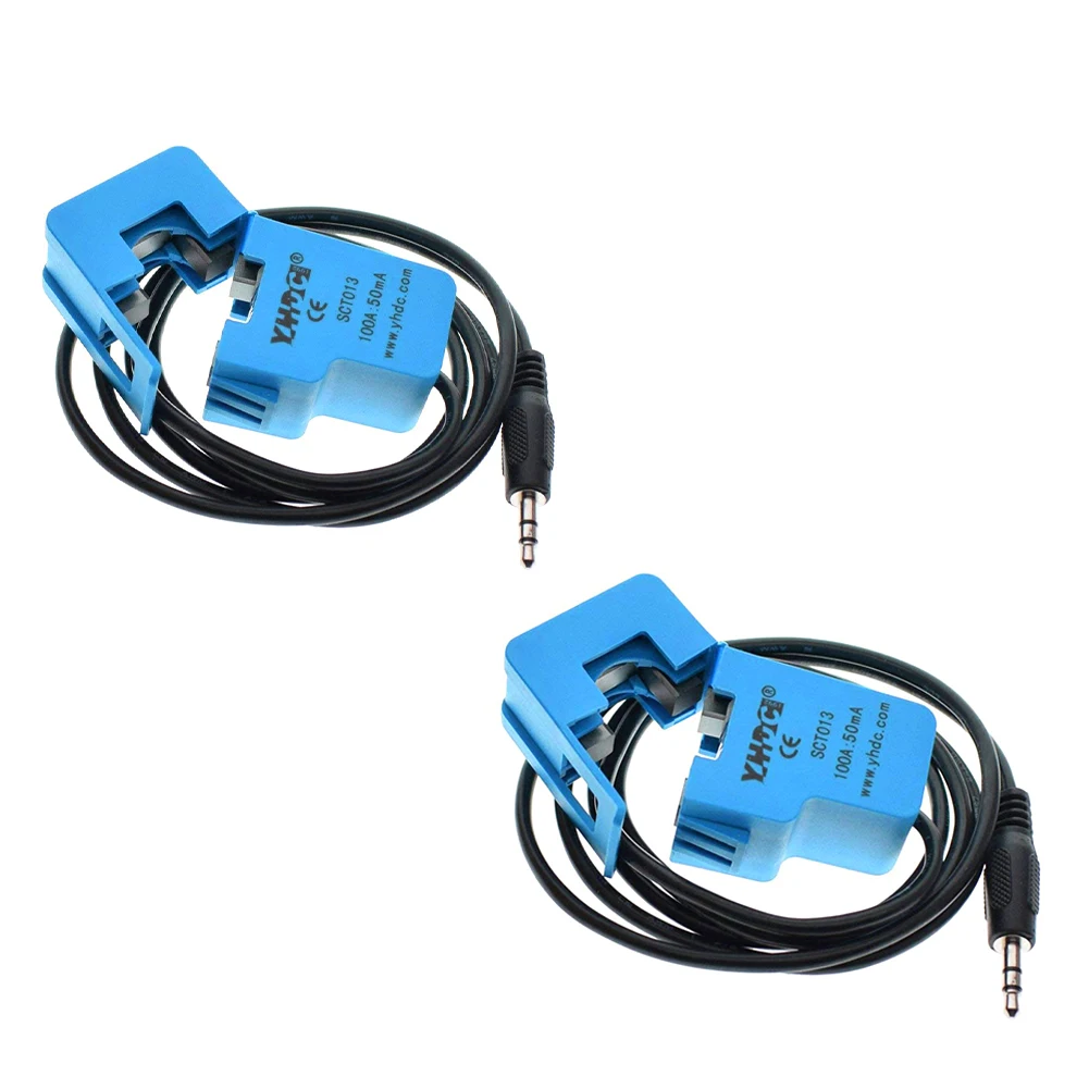 

2PCS SCT-013 0-100A Open-Close Current Transformer SCT013 Non-invasive AC Current Sensor Split Core Current Transformer