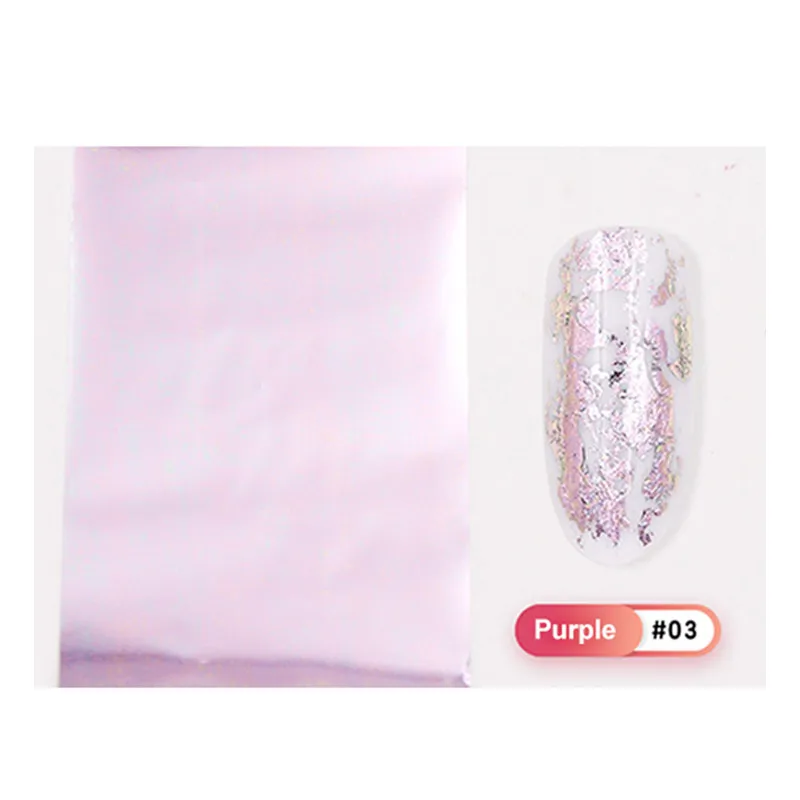 rose gold 03 7 цветов/комплект Голографическая фольга на ногти Лазерная AB цвета хлопья блестящая переводная наклейка маникюрный дизайн кончик для украшения ногтей - Цвет: rose gold 03