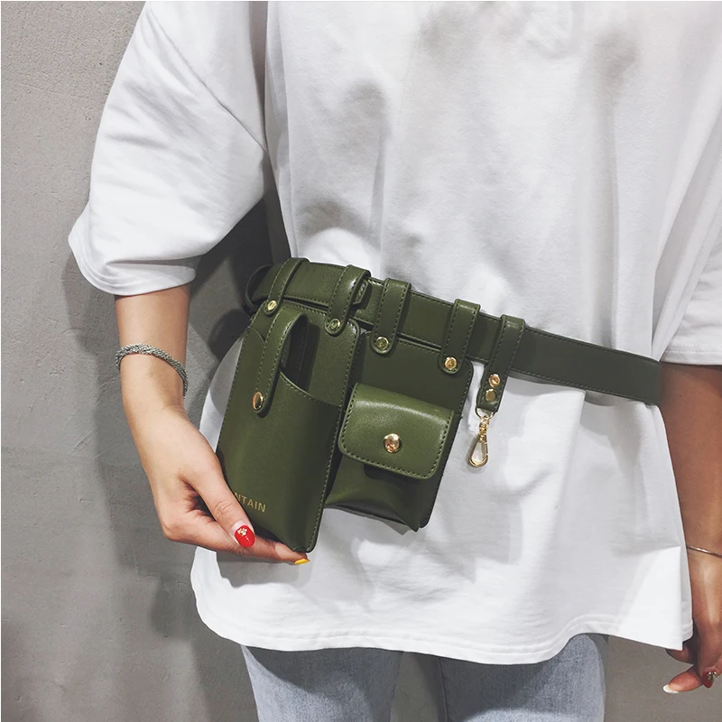 Поясная Сумка для женщин черная поясная сумка на пояс роскошная кожаная