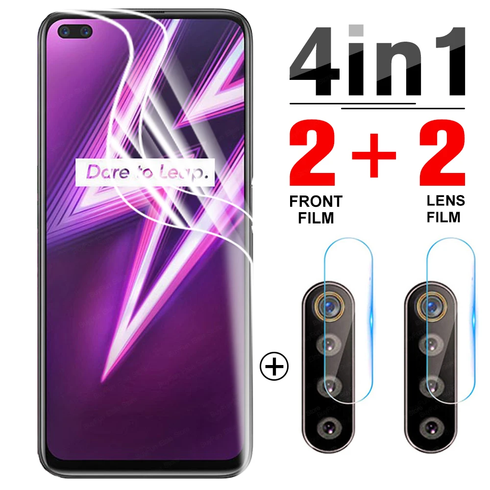 Гидрогелевая пленка 4 в 1 для Oppo Realme 6 Pro защитная экрана 6i 6S 8 8i 5G не стекло |