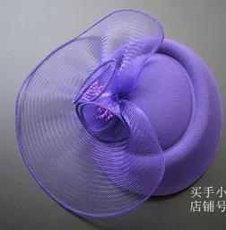purple Свадебные аксессуары, свадебная шляпа, женская шляпа для свадебной вечеринки, цветок, Бразилия, Россия, котелок, шляпа, дешево, винтажная Свадебная шляпа, распродажа - Цвет: purple