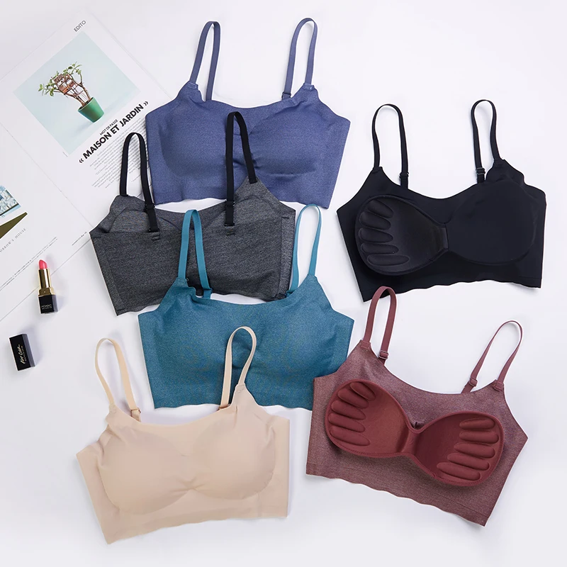 

Seamless bra seamless bra women's underwear push up gathered bra detachable comfortable bra pad