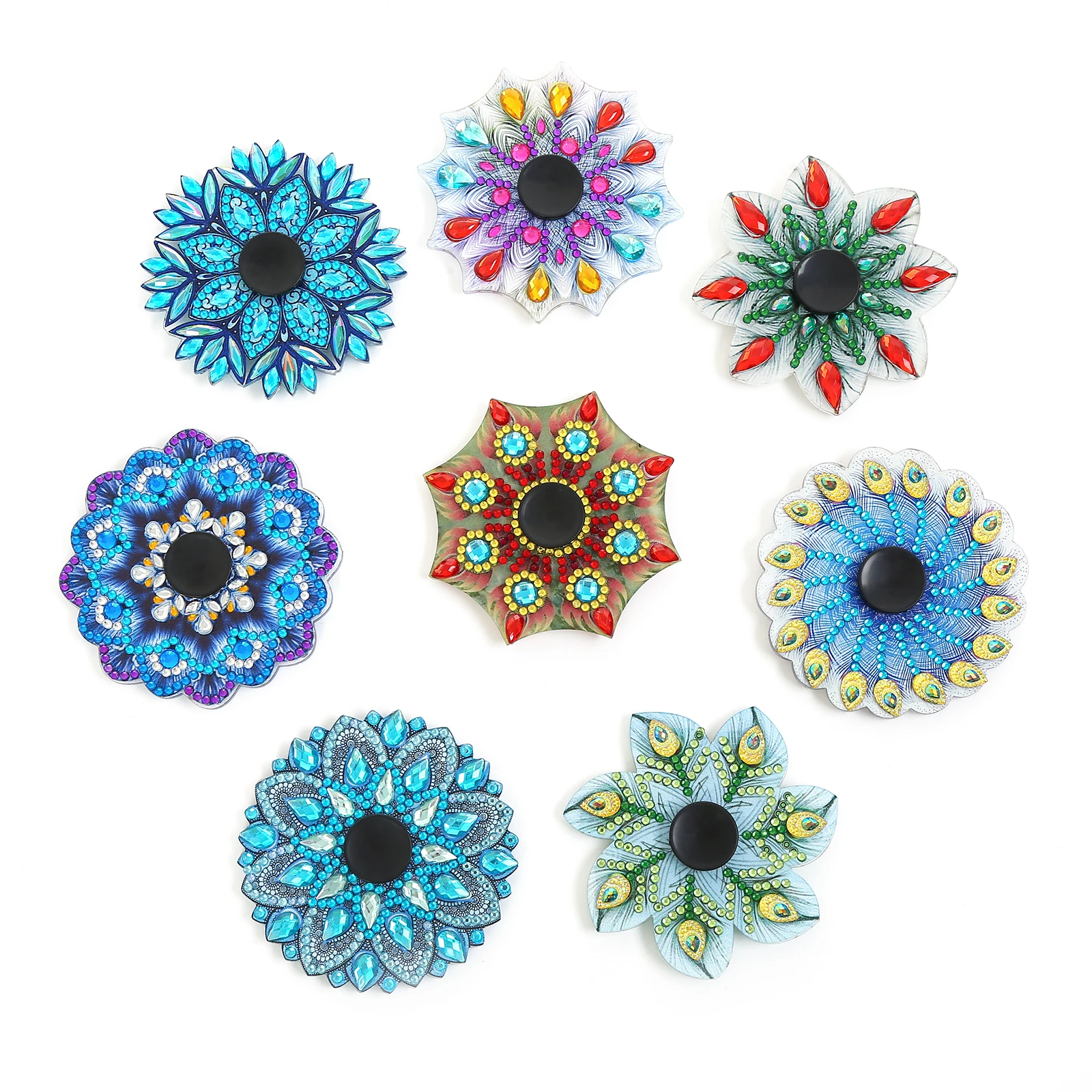 

5D DIY Fidget Spinner Diamond Painting Gyro Cartoon Christmas Cross Ctitch Kits Mosaic Embroidery Stress Relief Toys for Kids