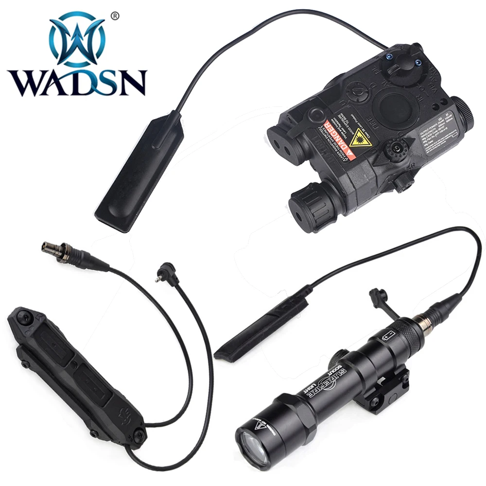 

WADSN Softair Flashlight SF M600B MINI SCOUT LIGHT+LA-PEQ15 RED Dot IR Laser White Light Tactical Augmented Pressure Pad Switch