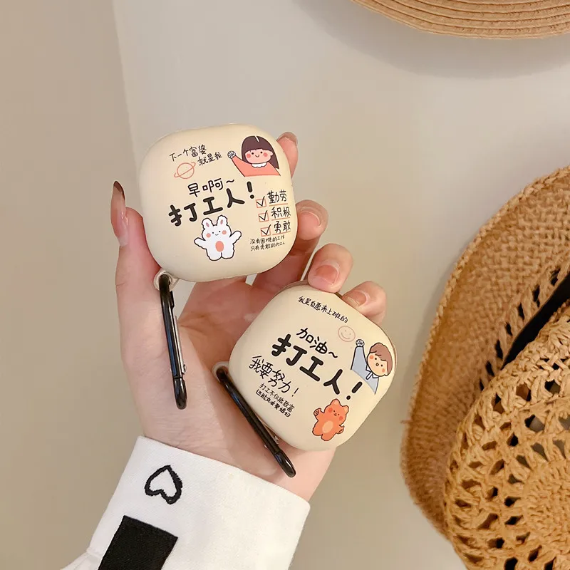 

For Samsung Galaxy Buds Live Case soft shell boy girl Crystal stickers Wireless Earphone case For Galaxy Buds pro/Buds2 Cover