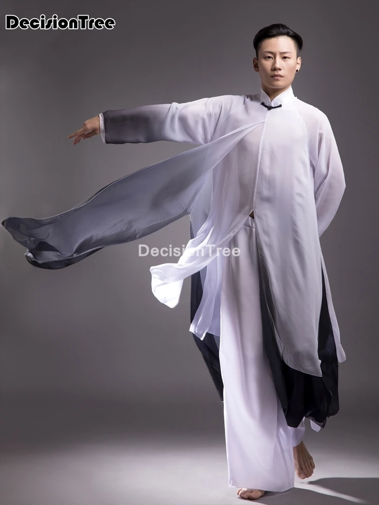 

2021 chinese traditional man hanfu dress year oriental ancient performance stage folk dance costumes han dynasty cosplay robes