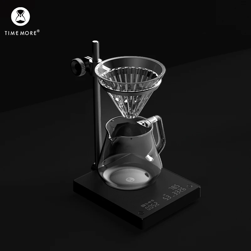 Умные зеркальные кухонные весы для кофе TIMEMORE Store черные 2 дюйма со временем USB