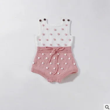 

Baby Knitting Rompers Cute Overalls Newborn 0-24M Baby Girls Boys Spring Autumn Clothes Infantil Babies Sleeveless Jumpsuit
