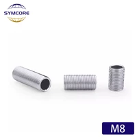 5pcs m8 hollow external full tooth screw rod threaded rod wire through table lamp chandelier lamp fittings connection tube