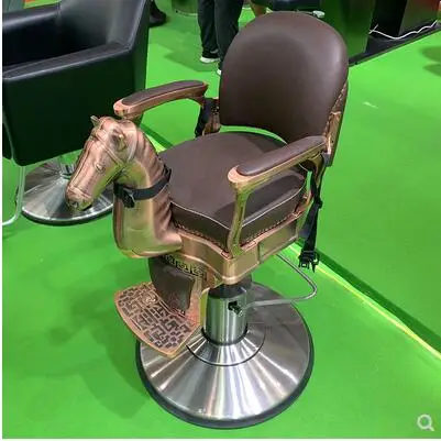 

New hairdresser chair children's chair pure copper hair cutting chair special for children's hair cutting chair in barber shop