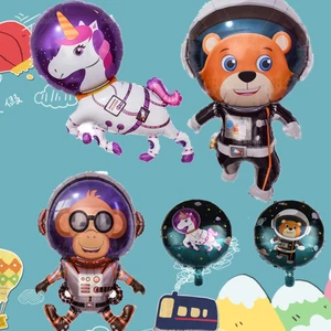 Воздушный шар из алюминиевой фольги в виде единорога, лошади, медведя, обезьяны, 1 шт.